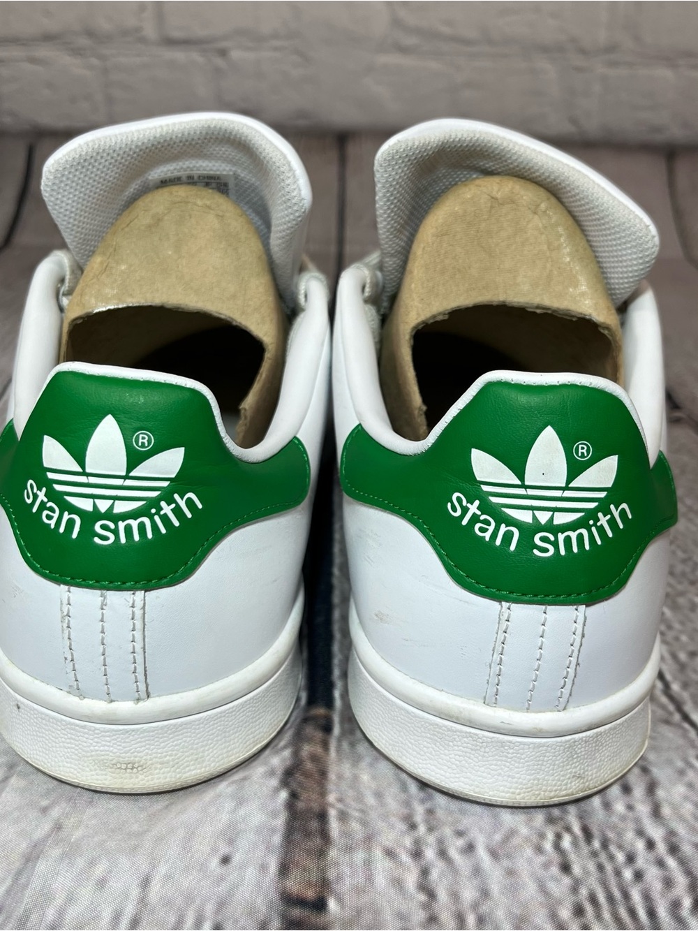 Adidas Stan Smith Athletic Tennis Shoes Mens Size 9.5 White Sneakers - Picture 8 of 10